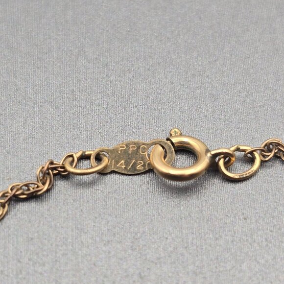 VTG Gold-Filled Engraved Floral Heart "MOM" Locket Pendant Necklace 20" - Picture 10 of 14